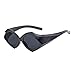 Haklxyg Sunglassesfashion Sunglasses Trendy Personalized Outdoor Street Sunglasses Color Sunglasses Polygonal Sunglasses-Red