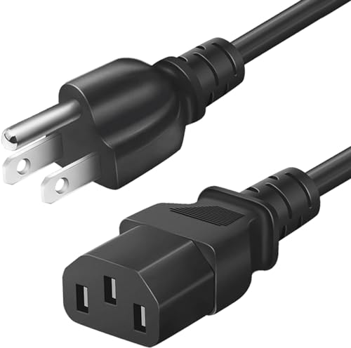 Power Cord Cable for Amplifier Musical Peavey Vox Guitar Amp PC AC Amplifiers, 18 AWG Universal 3 Prong Replacement AC Power Cord Cable 3 FT by YINJUE - Used condition - US$6.17