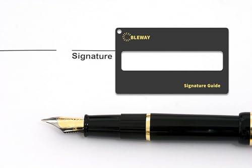 signature guide card for visually impaired