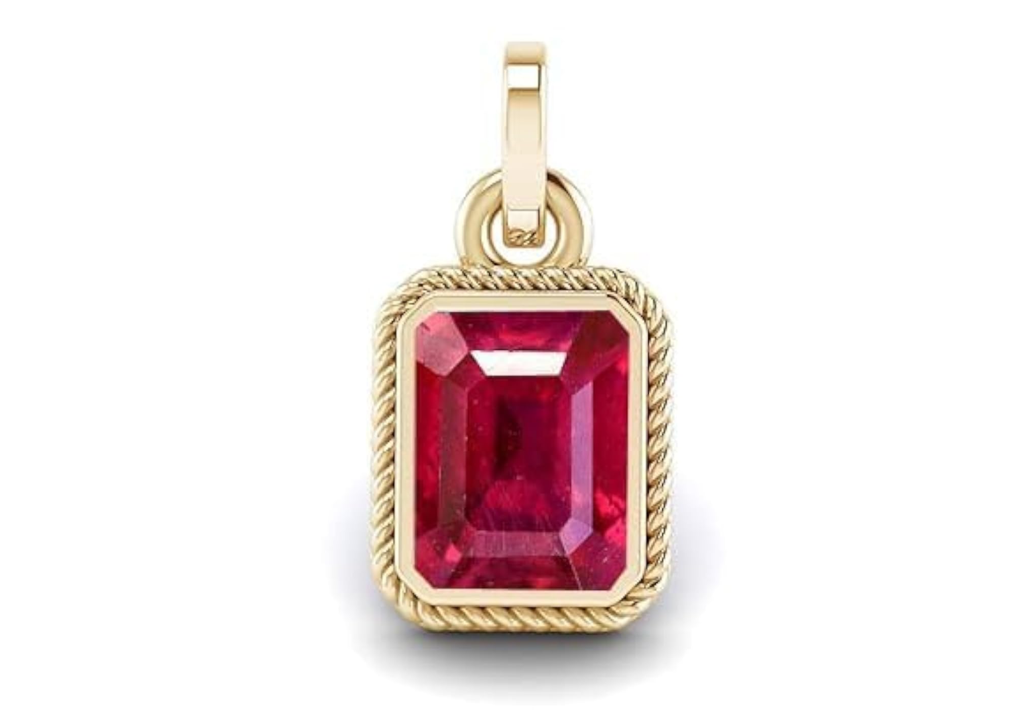 15.00 Carat A+ Quality Natural Ruby Gold Plated Pendant Locket