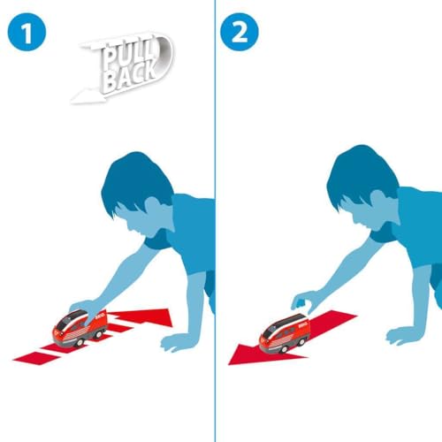 BRIO World - Pullback Train Set for Kids Age 3 Years Up - Railway Accessories and Add Ons