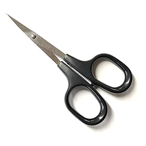 CANARY Small Sharp Scissors for Paper Cut Art and Collage, Professional Mini Scissors with Fine Precision Tips, Japanese Stainless Steel Blade, Papercutting Detail Scissors Tool, Black, Made in Japan Cover