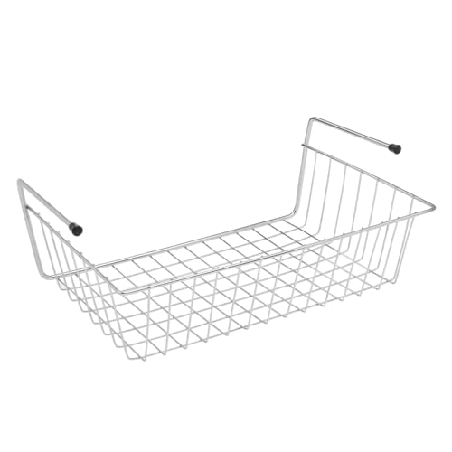 Conjunto Kit 2 Cesto Organizador Suspenso Gaveteiro Prateleira Armario Aramado Mesa Para Cozinha Lav