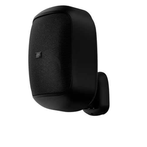 Image of JUKE AUDIO Spin Speaker (Pair) | Outdoor Wall Mounted Speaker | Dual Swivel Mounting Bracket | 2-Way Design with Woofer & Tweeter | Backyard Speaker (Black)