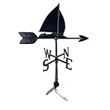 Montague Metal Products - Weathervane - Cast Aluminum Weathervane -Includes Roof Mount - 6 Colors Available (Sailboat, Black)