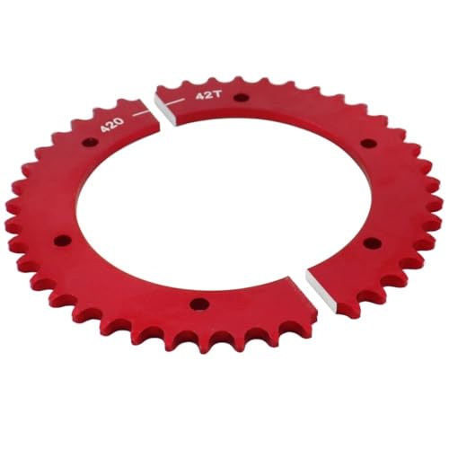 Chaîne fendue et pignon 42T en aluminium de qualité supérieure pour moto