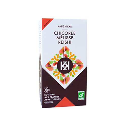 KAFE NAKA - Chicorée instantanée enrichie aux plantes adaptogènes BIO : Mélisse et Reishi - Relaxation - Boisson saine instantanée - 80g Cover