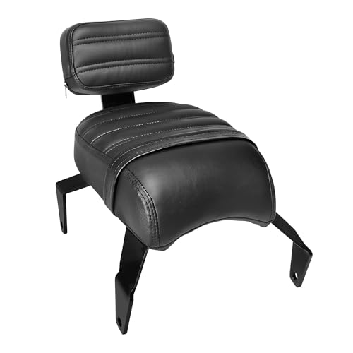 Asiento de pasajero con respaldo para Indian Scout Bobber cojín de cuero ergonómico