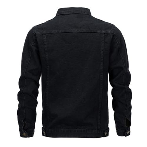 Veste en jean classique hommes grande taille coton revers - 6