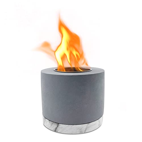 Tabletop Fire Pit Bowl – Smokeless Indoor Smores Kit Tabletop Fireplace – Mini Portable Fire Pit For Table Outdoor Patio Balcony– Smores Maker Personal Concrete Fire Pit – 5" W X 4.15" H #TOP3