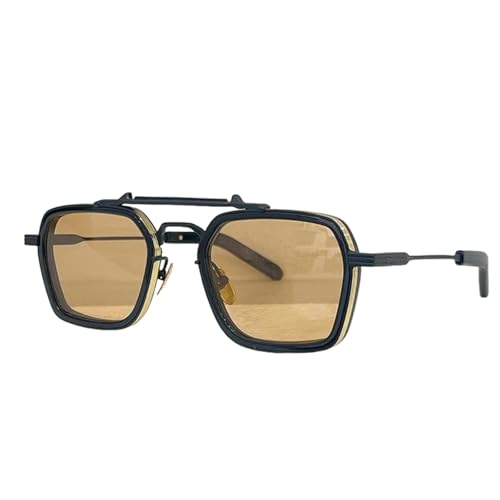 Lunettes de soleil vintage de créateur alliage d'acétate UV400 pour homme