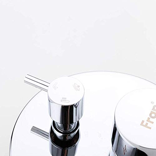 Mitigeur de douche rond et ensemble de douche complet en ABS avec douchette - 5