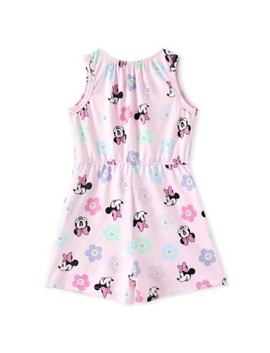 Image of Disney Princess Frozen Minnie Mouse Stitch Girls Romper With Pocket Sleeveless Jumpsuit One Piece Outfit For Toddlers & Kids