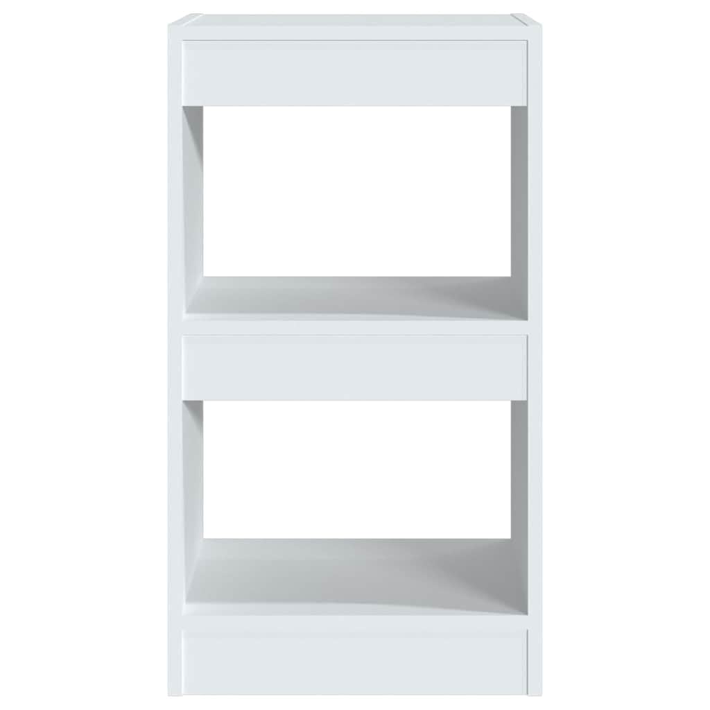 Libreria bianca, 40 x 30 x 72 cm, in legno come divisorio e scaffale con sistema di scaffali aperti, per soggiorno, ufficio, cameretta dei bambini, salvaspazio e stabile