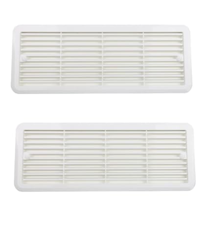 Rejilla de ventilación para frigorífico, 2 unidades, color blanco, 62445480