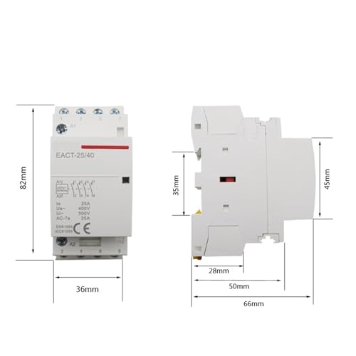 Contactor interruptor AC 220V 4 polos carril home modular para hotel inteligente 2