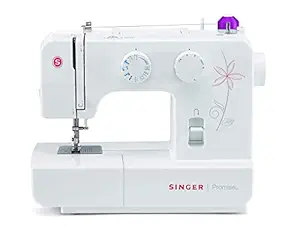 Singer Promise 1412 Automatic Zig-Zag Electric Sewing Machine with 12 Built-in Stitches (White) Metal Frame