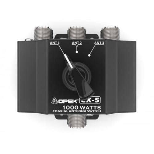 OPEK CX-5 - Interruptor de antena coaxial de 1 kW, classificação PEP, 3 posições