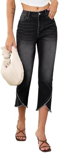 Sidefeel Women's Jeans High Waisted Stretchy Cropped Skinny Jeans...