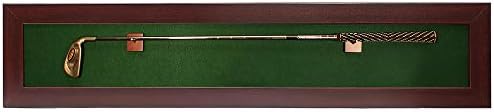 Premium Framed Golf Club Wall Mount | 1 Club Capacity Fits Iron, Putter, or Wood | Perfect Display Rack for Antique or Vintage Golf Clubs | Solid Hardwood with Cherry Finish