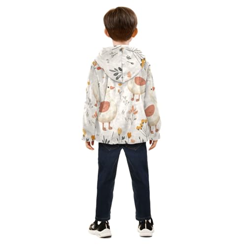 Goose Girls Fleece Jacket Girls Fall Jacket Girls Zip Up Hoodie Girls Sherpa Jacket 2-10T4