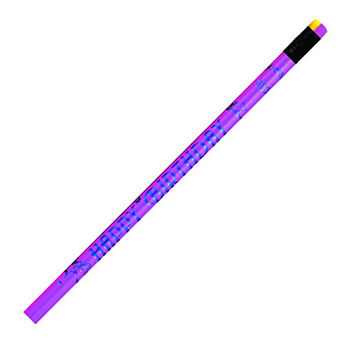 Amazon.com: J.R. Moon Pencil Lápiz de neón feliz cumpleaños, paquete de ...