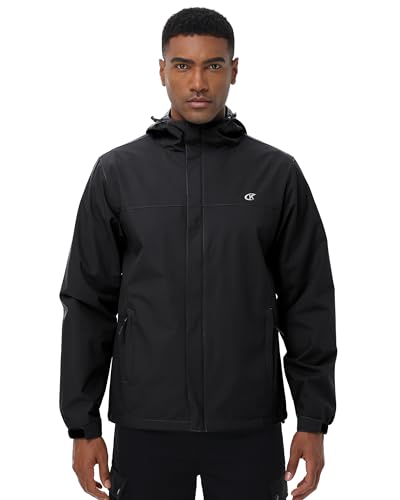 Image of YuKaiChen Mens Rain Jacket Waterproof Hooded Windbreaker Jacket Lightweight Outdoor Hiking Shell Coat
