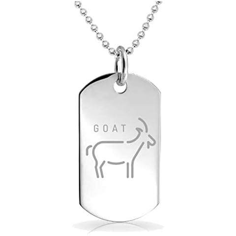 Epic Designs Goat Greatest of all time Custom Engraved Pendant Charm with Necklace Keychain Jewelry or Bags Cover