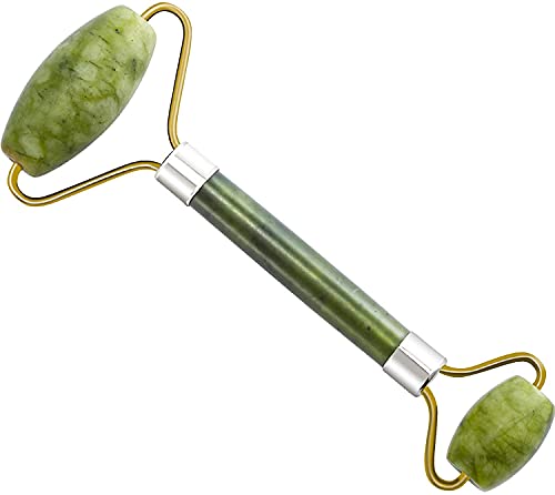 Facial Roller & Massager for Face Eye Neck Foot (Rose Quartz Crystal)