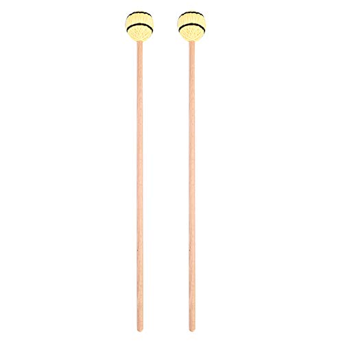 1 Pair Marimba Mallets, Yarn Head Keyboard Marimba Mallets Stick with Smooth Handles for Professional Player