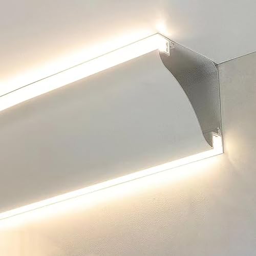 Moldura LED de aluminio ideal para crear ambientes cálidos en el salón