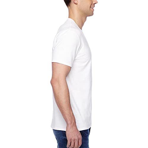Fruit Of The Loom Mens Premium Tag-Free Cotton Undershirts (Regular And Big & Tall) Undershirt, Crew - 4 Pack White, Large Us #TOP5