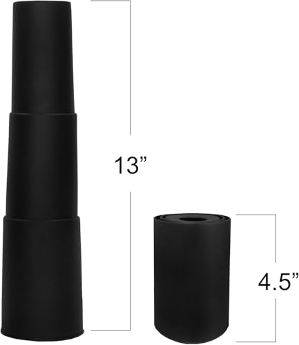 Image of Css Telescoping Gas Cylinder Lift Dust Cover Shroud for Office Chair, Black, 33 cm x 11.4 cm