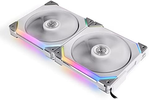 Lian Li UNI Fan SL140 RGB x2 140mm Revolutionized Daisy-Chain ARGB Fan - White