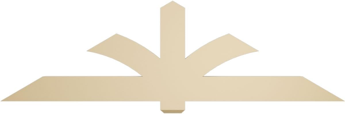 84"W x 24 1/2"H x 4"D x 6"F, 7/12 Pitch, Redmond Signature Urethane Gable Bracket, Primed Tan