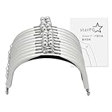 starPG 10.5cm アーチ型 がま口口金 差し込み式 シルバー 型紙付き ハンドメイド パーツ (10個 セット)