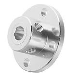 OUNONA High-Precision Aluminum Alloy Flange Coupling for Guide Shaft Connection Industrial Machinery Rigid Design for Reliable Transmission Compact and Space-Saving