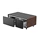 Smart Coffee Table with Fridge, Bluetooth Speakers, Wireless Charging, Modern Living Room Table with Dual USB, Type-C Ports, 23