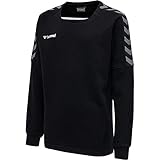Logodruck auf Wasserbasis hummel Jungen hmlAUTHENTIC Kids Training Sweat Sweatshirt, Black/White, 140