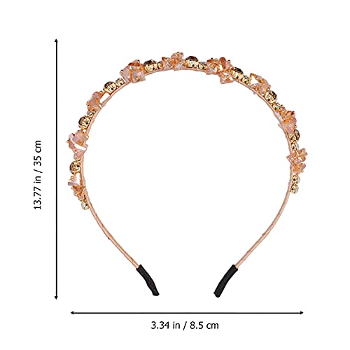 FRCOLOR Rhinestone Hairband Elegant Crystal Headband for Women Girls Wedding Party Hair Accessory Delicate Sparkly Hair Band - Image 3