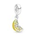 Produktbild PANDORA Moments Zitronenscheibe Funkelnde Früchte Charm-Anhänger aus Sterling-Silber mit Cubic Zirkonia, Kompatibel Moments Armbänder, 791696C01
