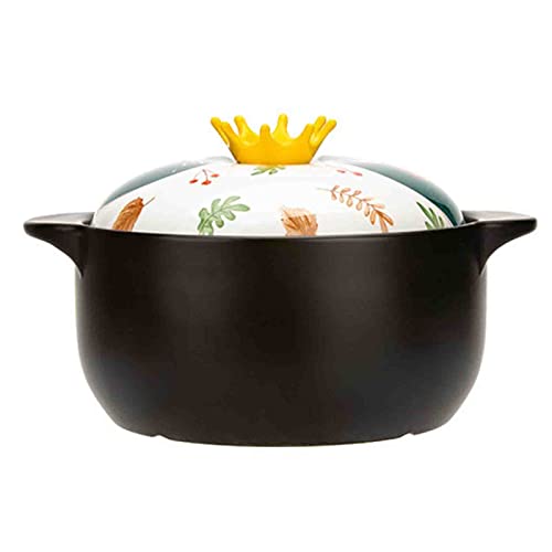 YYQQTT Tontopf, Ton, Kasserolle, Suppentopf, schöner Eintopf, Gasherd, universeller Keramik-Gaskochtopf, trockenes Brennen, kein Rissen Cover