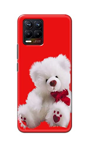 Image of PRINTFIDAA Teddy Bear Cute Lovers Romantic Day Printed Designer Hard Back Case Cover for Realme 8 / Realme 8 Pro -(VS) MVN1001