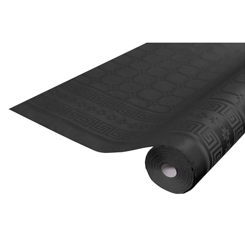 Pro Nappe - Réf R482534I - Nappe jetable papier damassé en rouleau de 25 M de long X 1,18 M de large - Papier damassé au motif universel chic et classique -...