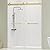 DELAVIN 56"-60" W x 75" H Frameless Shower Door, Double Sliding Shower Door, Glass Shower Door with 5/16" (8mm) Clear SGCC Tempered Glass, Explosion-Proof Film, Stainless Steel Hardware, Gold