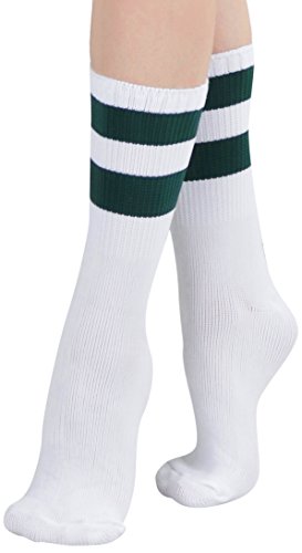 Image of ToBeInStyle Women's Acrylic Ankle Hi With Double Stripe Top Crew Fun Athletic Socks