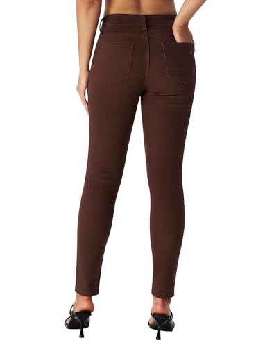 Image of roswear Women's Essentials Ripped Mid Rise Destroyed Skinny Jeans