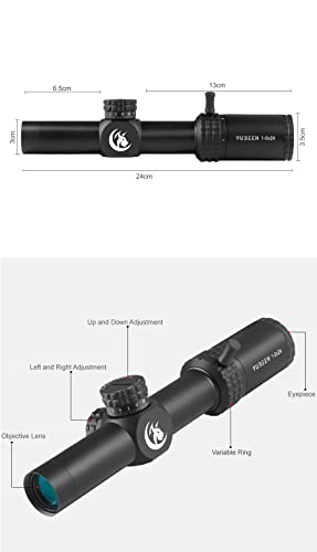 Nabila 1-5X24 Rifle Scope Second Focal Plane(Sfp) Miling Reticle With Scope Rings 30Mm Picatinny High Profile&Anti-Cant Level #TOP2