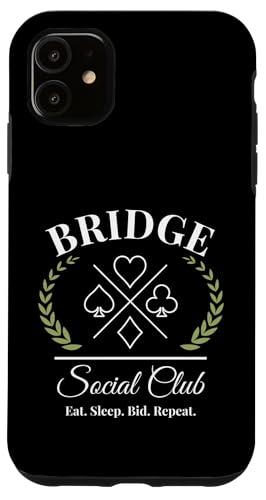 Bridge Social Club Funny Bridge vC[ O[v W[N X}zP[X iPhone 11 p