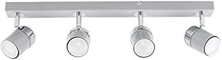 MiniSun Modern 4 Way Straight Bar Ceiling Spotlight Fitting in a Polished Chrome Finish
